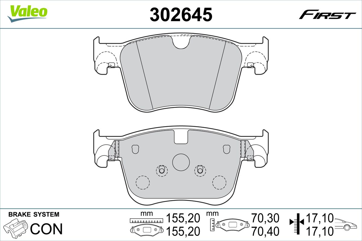 Set placute frana,frana disc 302645 VALEO